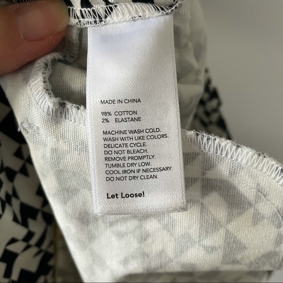 Kate Spade Saturday stretch cotton crop capri pants geometric pattern - Picture 6 of 6